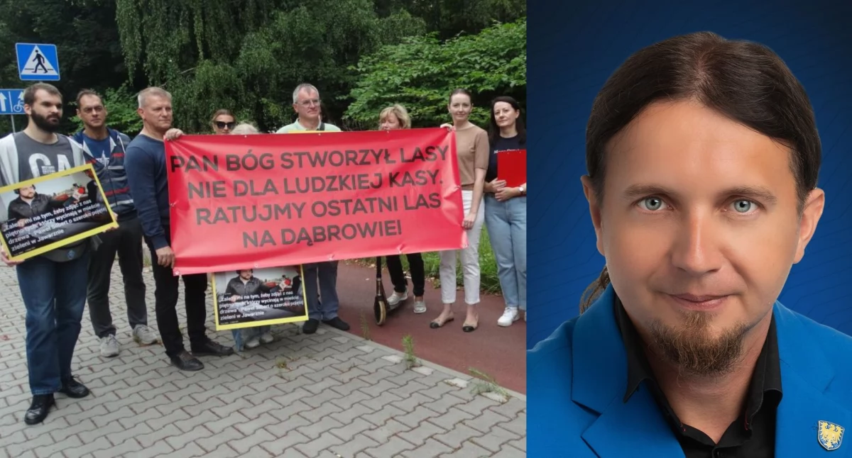 Dąbrowa Narodowa walczy o las. Europoseł wspiera mieszkańców