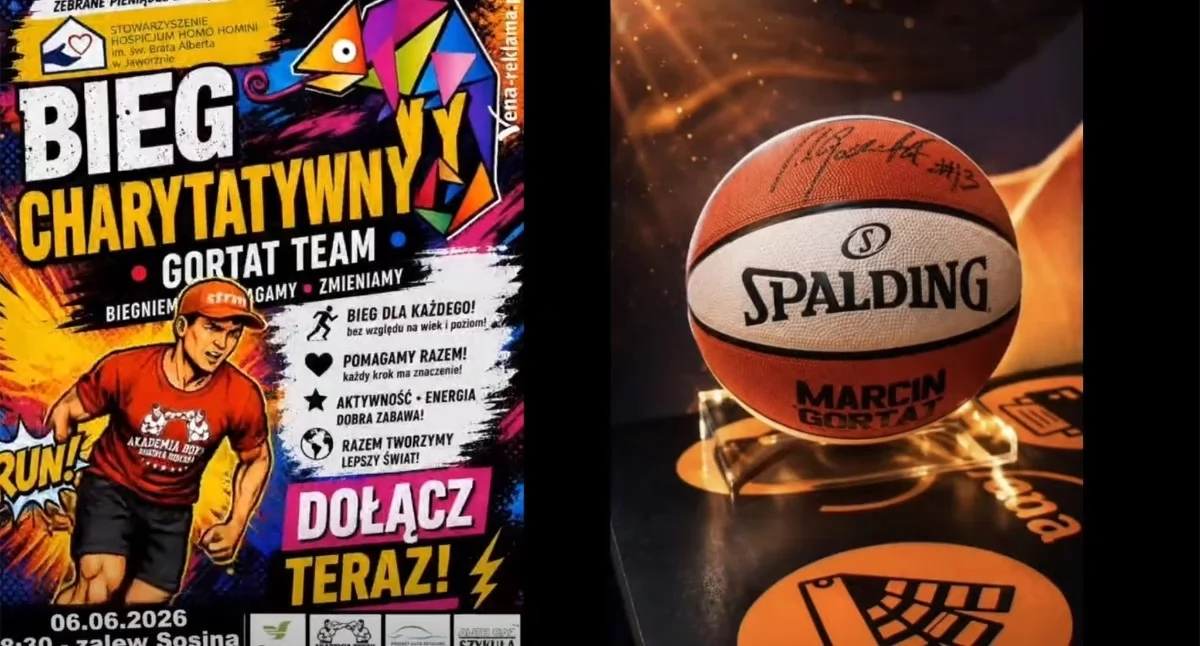 To już jutro. Akademia Boksu Roberta Gortata organizuje na Sosinie bieg charytatywny dla hospicjum. Można też wylicytować piłkę z autografem Marcina Gortata