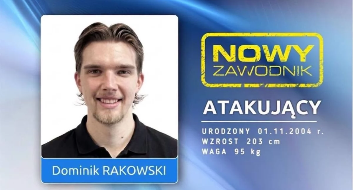 Dominik Rakowski nowym atakującym MCKiS Jaworzno. Grał między innymi w Jastrzębskim Węglu