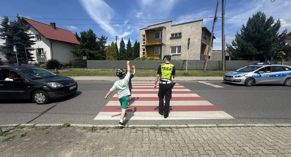Jaworzniccy policjanci prowadzili działania Bezpieczny Pieszy