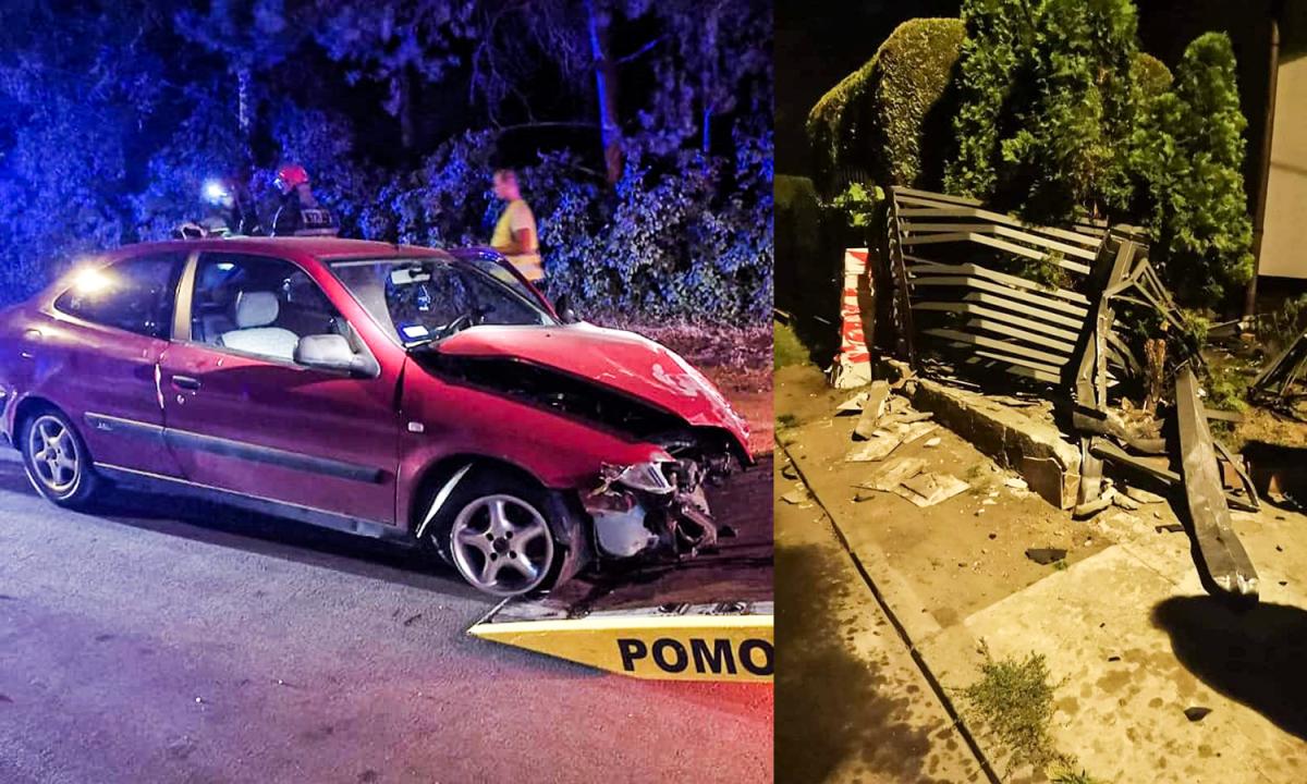 Wjechał w płot na Długoszyńskiej