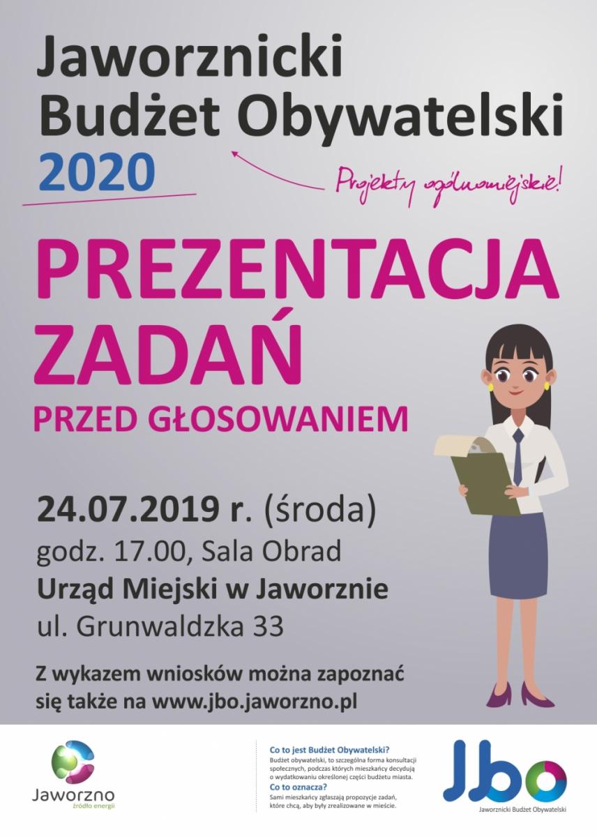 Prezentacja zadań JBO przed głosowaniem