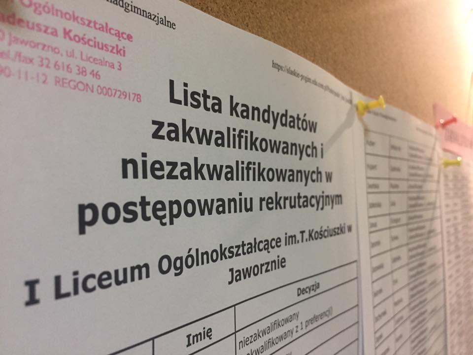 Ogłosili wyniki rekrutacji do szkół