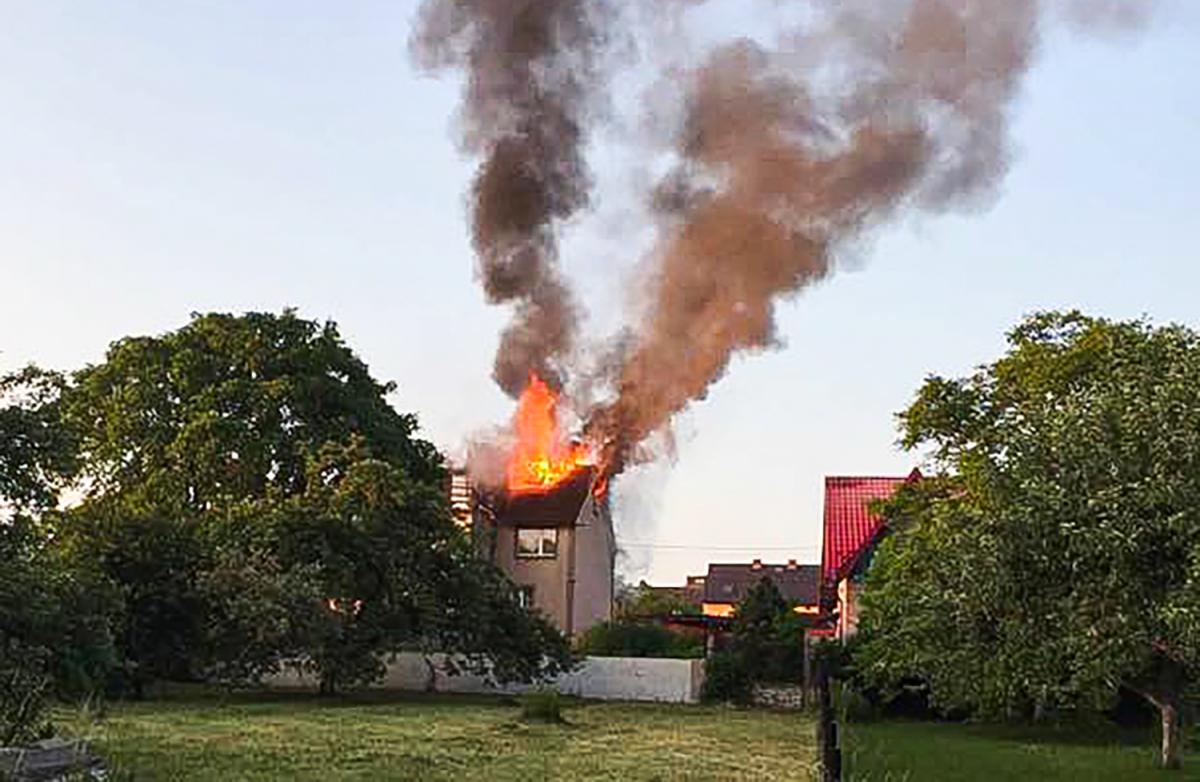 Pożar domu przy ul. Kopernika