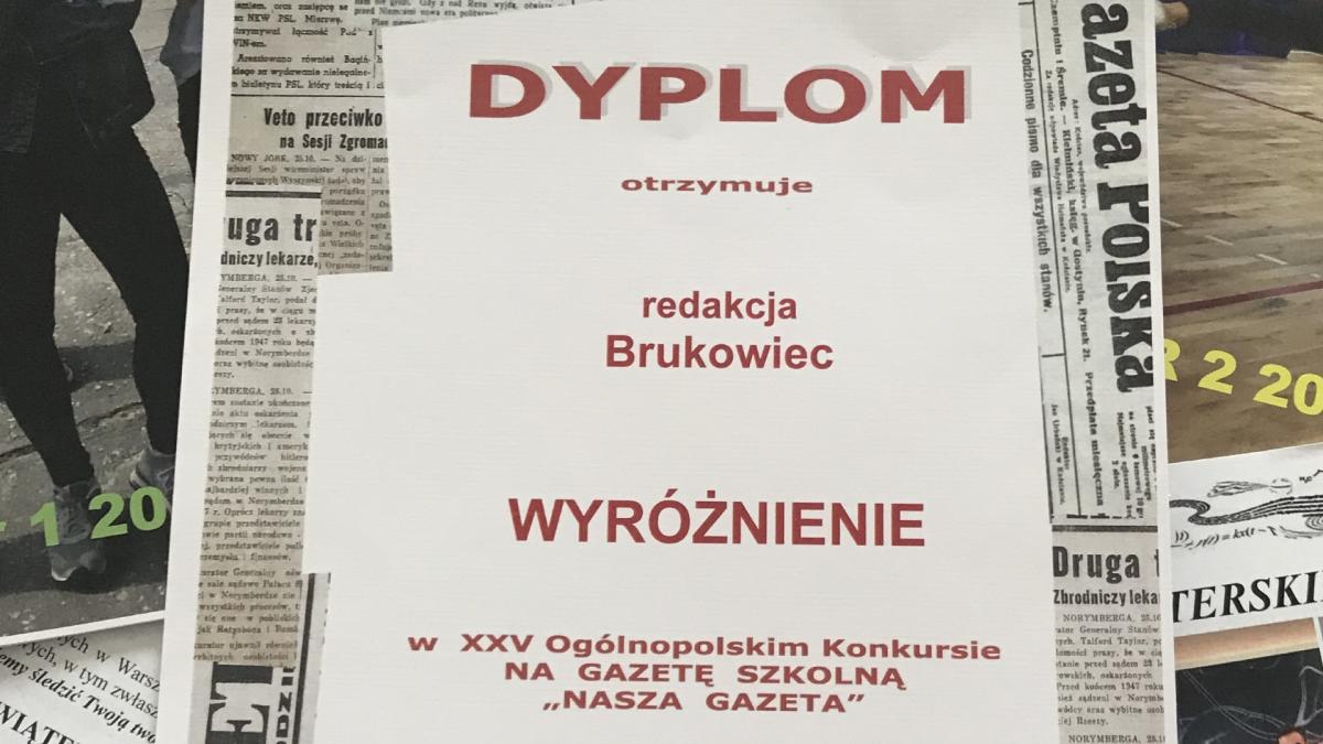 „Brukowiec” ILO wyróżniony w ogólnopolskim konkursie
