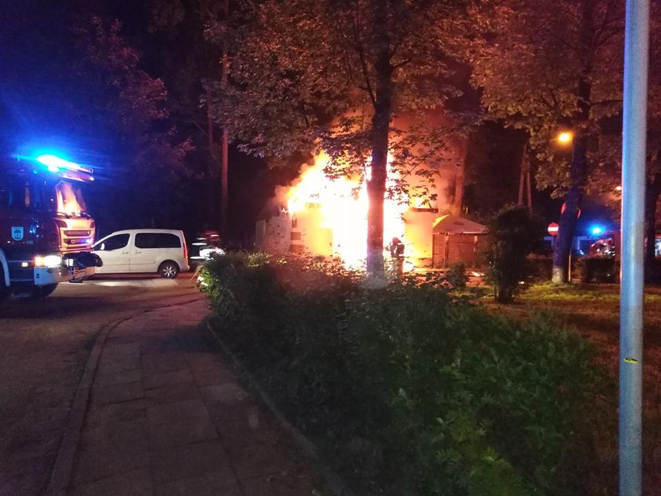 Spłonął bar przy ul. Powstańców Śląskich