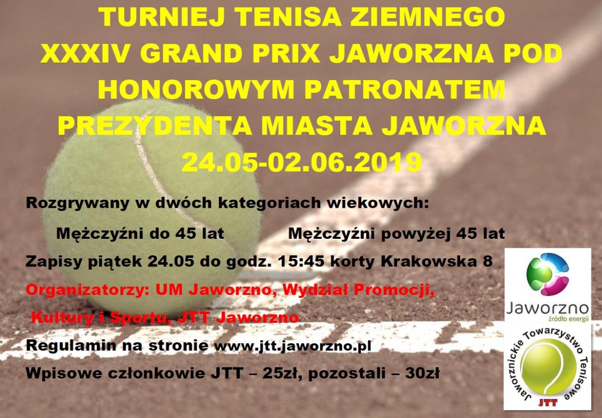 TURNIEJ TENISOWY XXXIV GRAND PRIX JAWORZNA AMATORÓW 2019