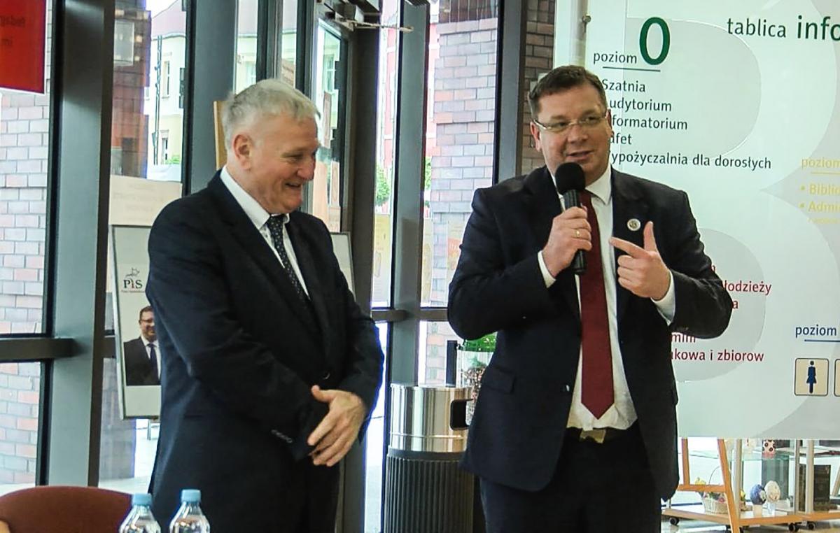 Wiceminister Michał Wójcik na spotkaniu w Jaworznie