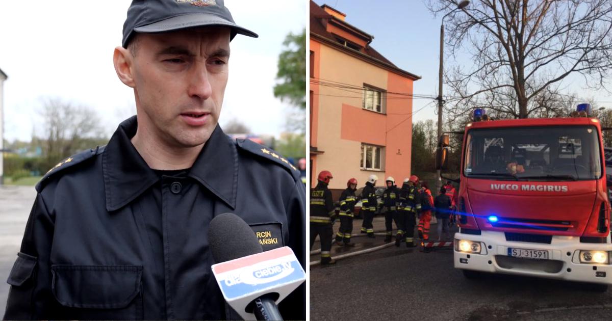 23 strażaków gasiło poddasze w Pieczyskach