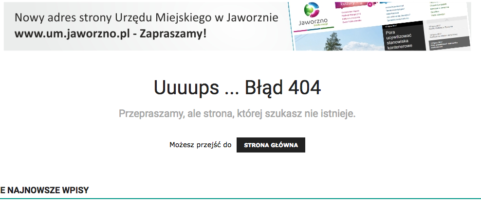 Po naszej publikacji urzędnicy skasowali strony