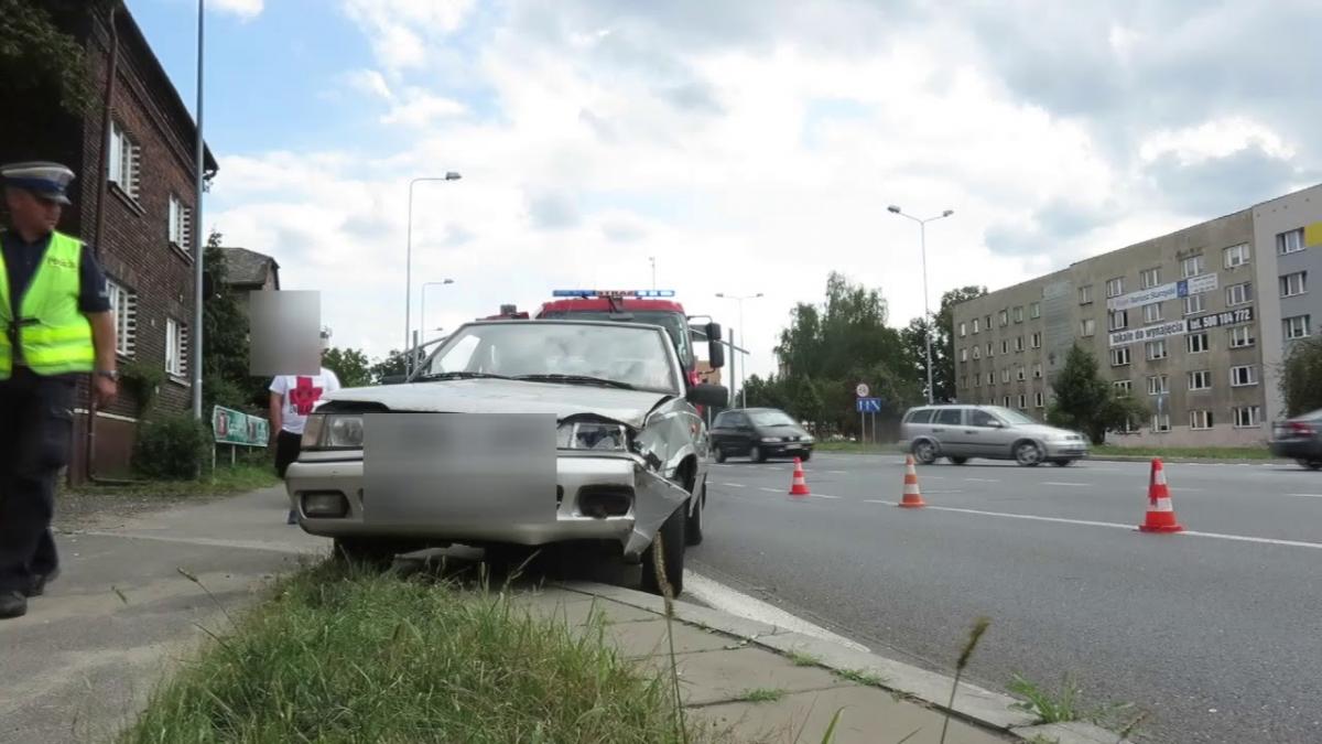Zderzenie na skrzyżowaniu ul. Grunwaldzkiej i Piłsudskiego