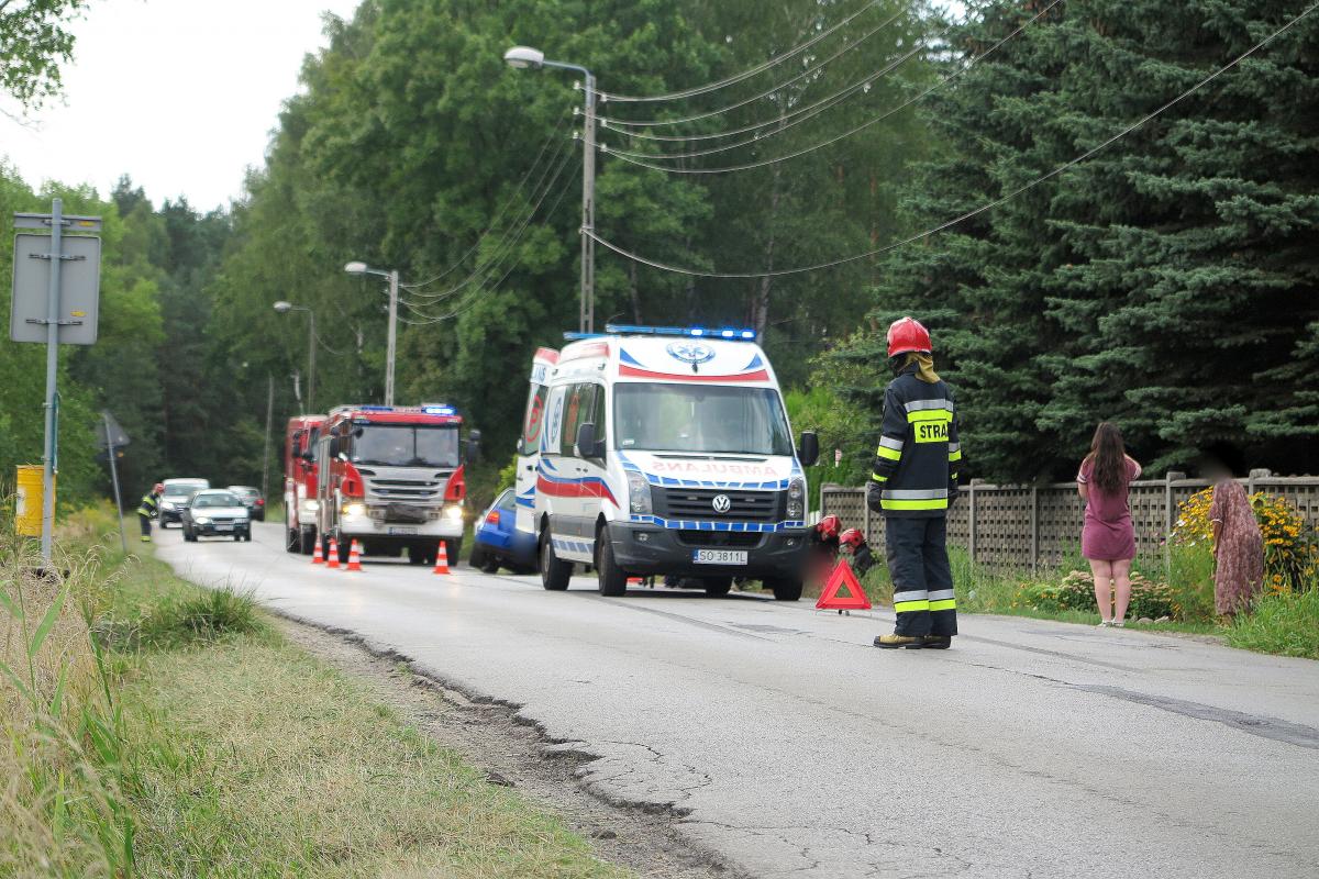 Zdarzenie z udziałem skutera i samochodu osobowego na ul. Ciężkowickiej