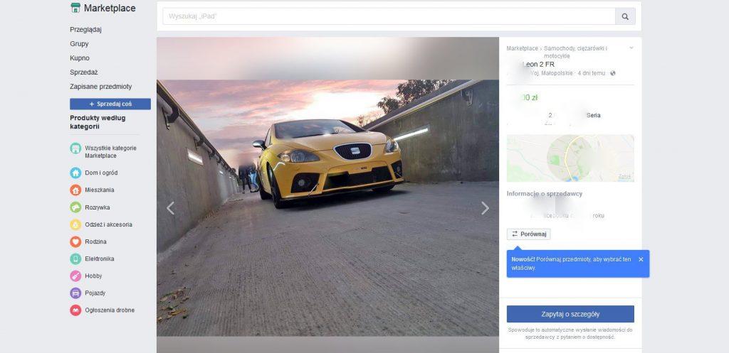 Samochodem po kładce w Geosferze