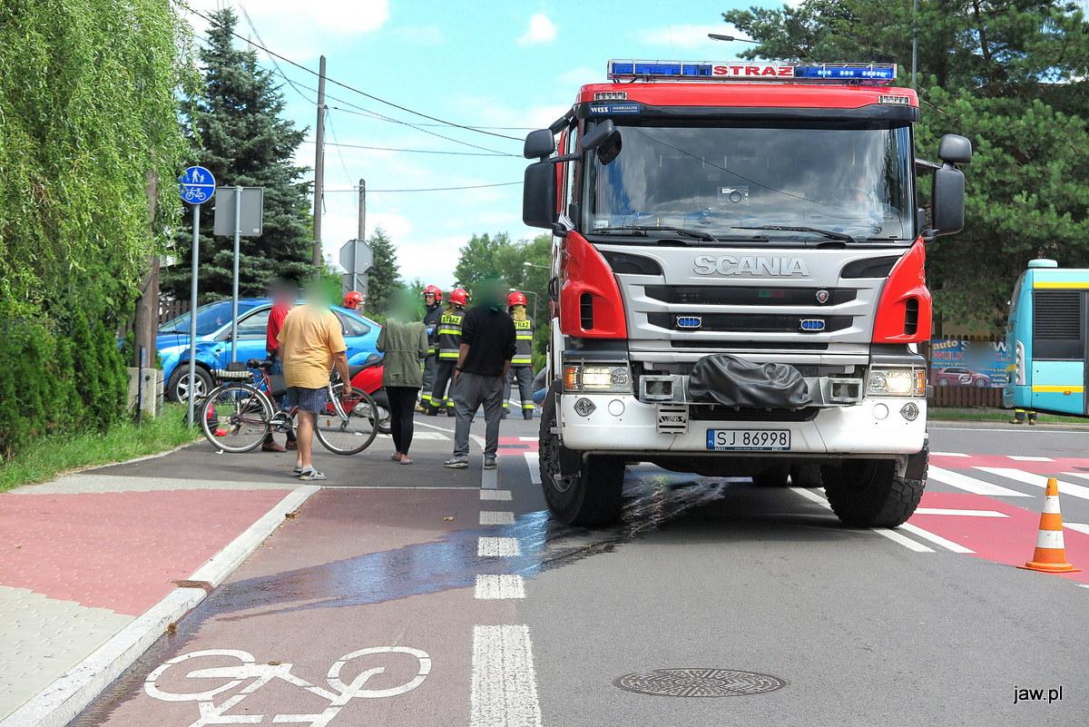 Zderzenie skutera z samochodem na ul. Insurekcji Kościuszkowskiej