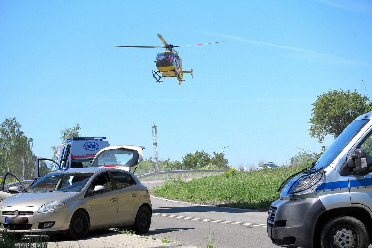 Wypadek przy kładce w Geosferze