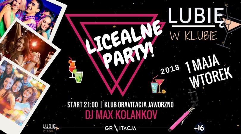 LICEALNE PARTY w Gravitacji