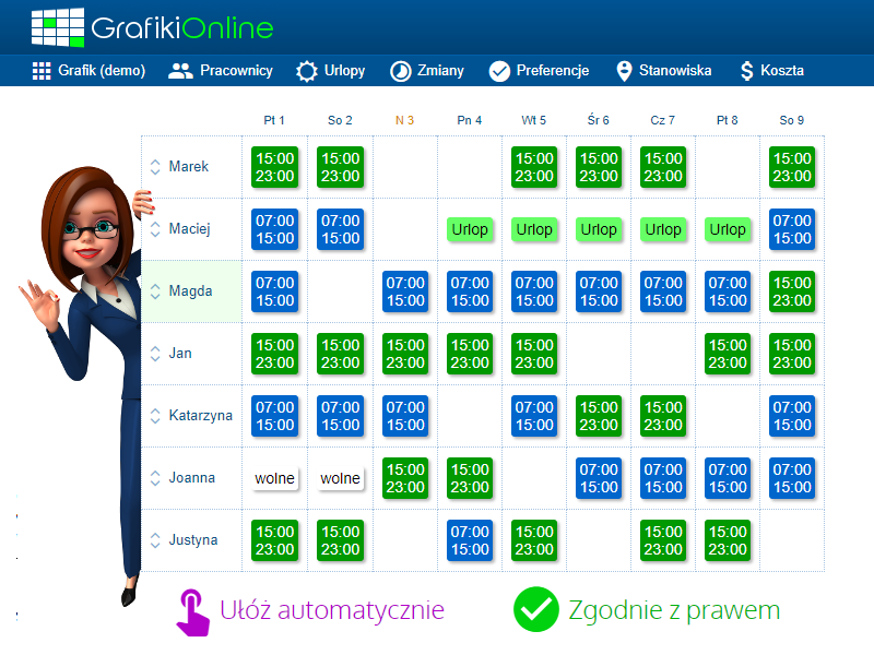 Grafik Pracy Online