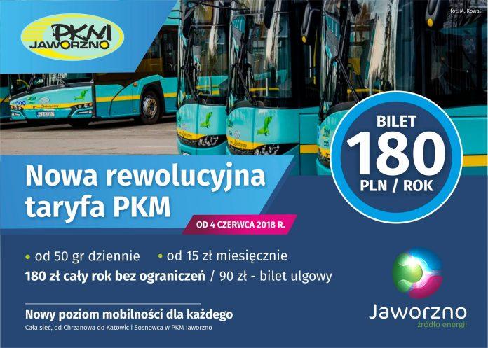 180 zł za cały rok za bilet w PKM Jaworzno