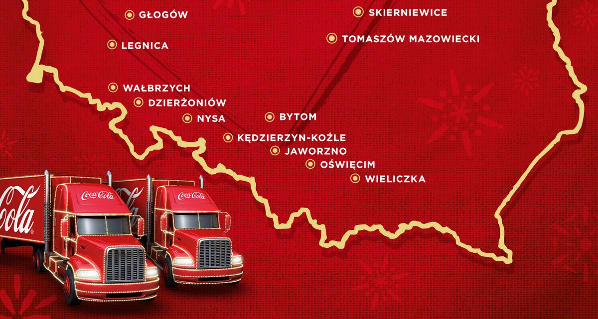 Jaworzno na świątecznej trasie ciężarówki coca-cola
