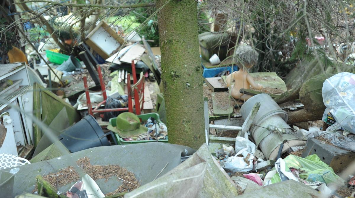 Widok na składowisko śmieci