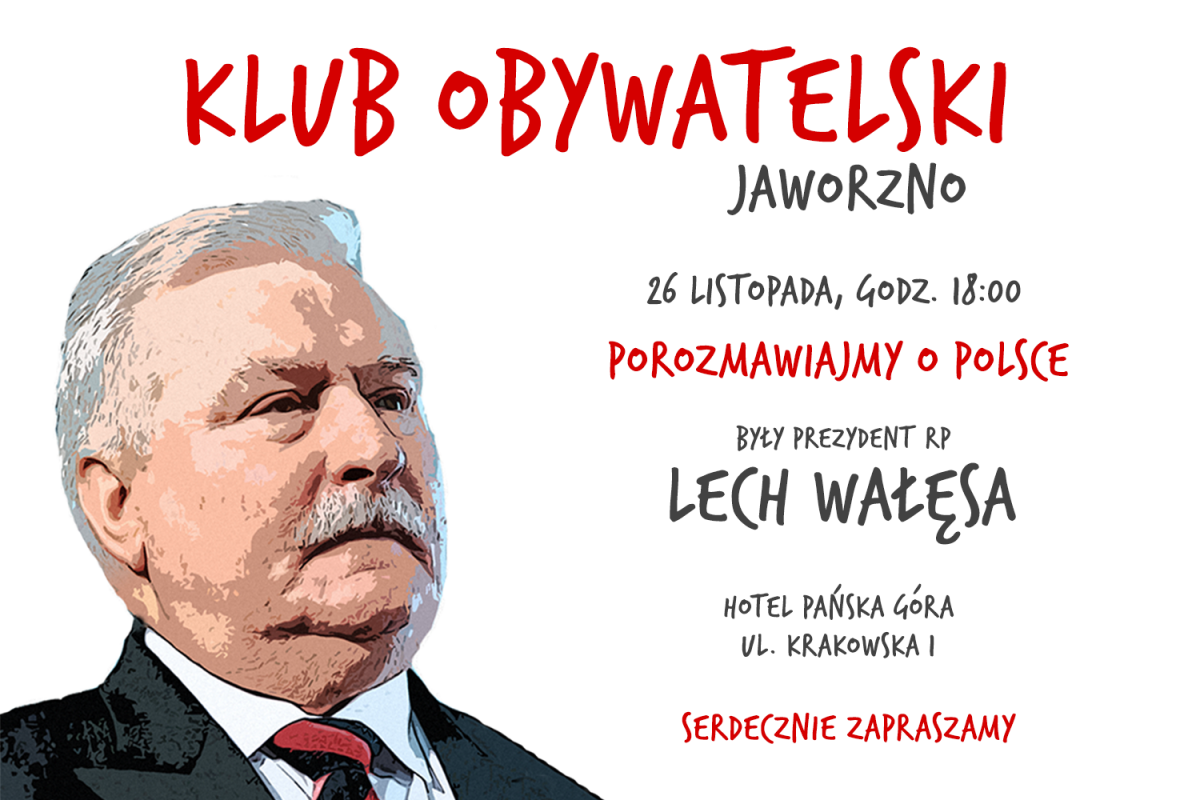 Lecha Wałęsa w Jaworznie - transmisja LIVE