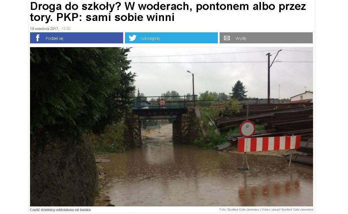 TVN o mieszkańcach Pieczysk odciętych od świata
