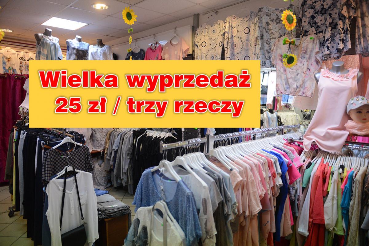 Otwarta Szafa - wielka wyprzedaż - Galeria odzieży FUKS