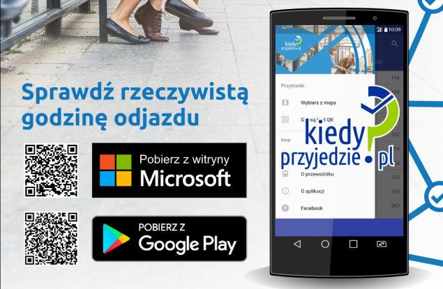Aplikacja PKM kiedyprzyjedzie.pl