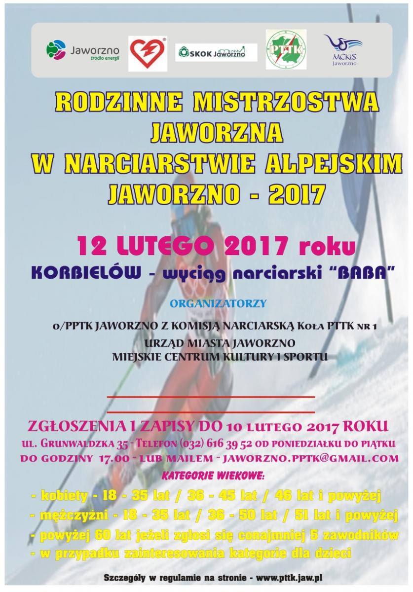 Rodzinne mistrzostwa Jaworzna w narciarstwie alpejskim