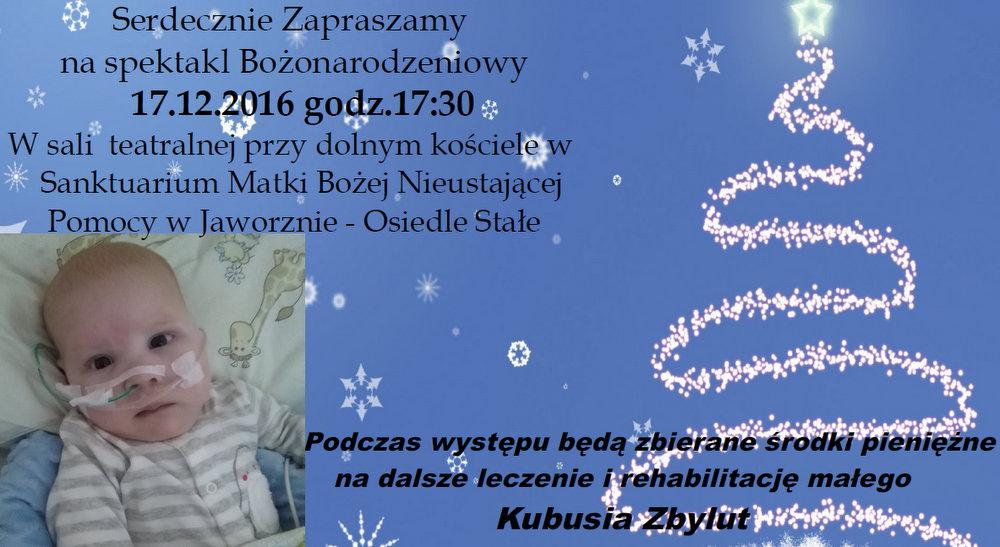 Charytatywny spektakl Bożonarodzeniowy na rzecz Kubusia Zbylut