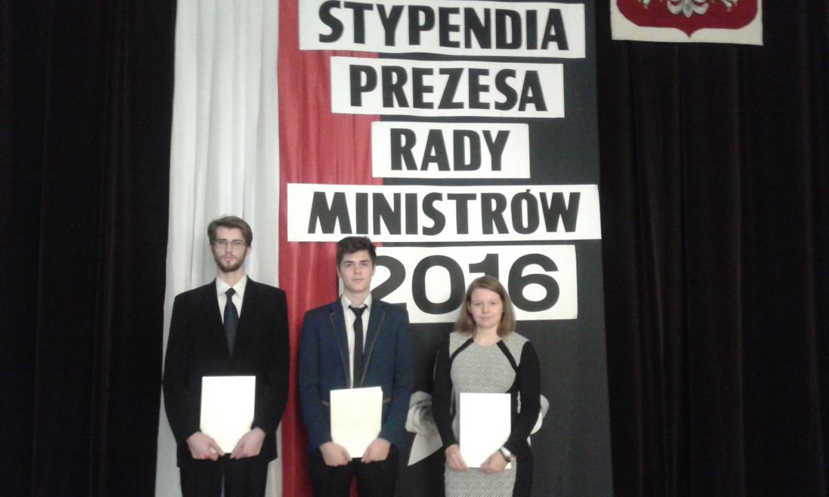 STYPENDIA PREZESA RADY MINISTRÓW NA ROK SZKOLNY 2016/2017