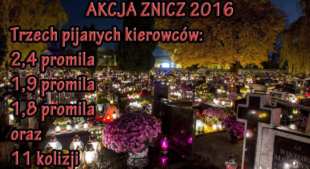 11 kolizji i 3 pijanych kierowców – kończy się „Akcja Znicz”