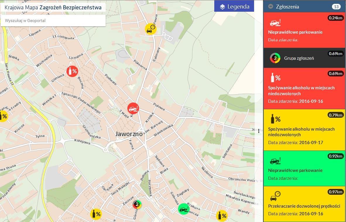 Nieprawidłowe parkowanie, dzikie wysypiska śmieci - mieszkańcy zgłaszają do Mapy Zagrożeń Bezpieczeństwa