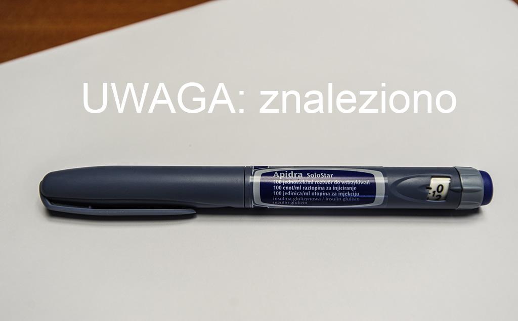 Znaleziono dozownik insuliny