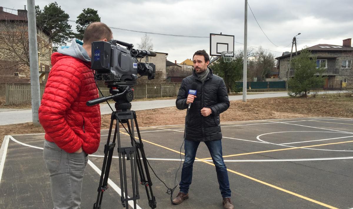 TVP Katowice komentuje boisko na Górze Piasku