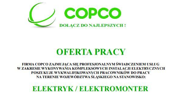 Praca: ELEKTRYK / ELEKTROMONTER