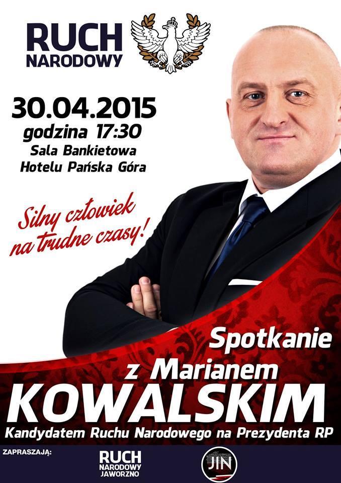 Kandydat na Prezydenta RP Marian Kowalski w Jaworznie