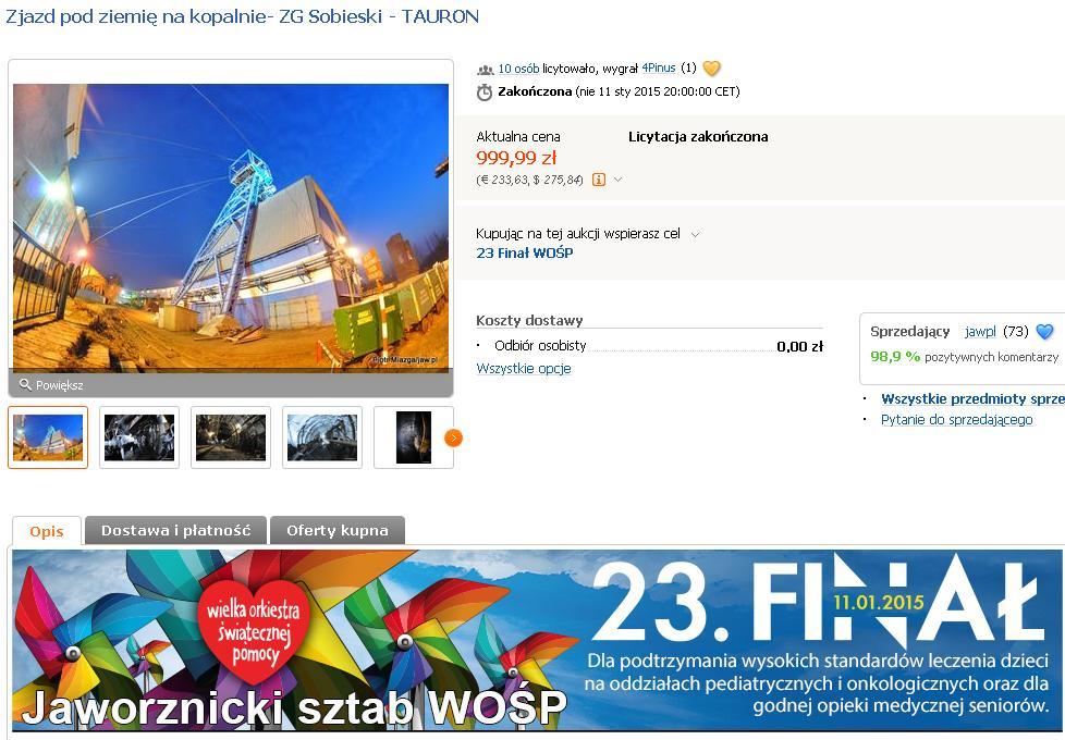 Aukcje zakończone – zobacz za ile zostały sprzedane przedmioty