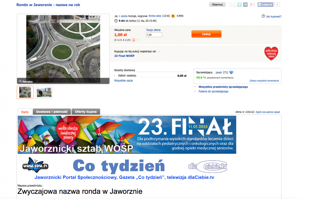 Aukcja.jaw.pl - Wystartowała