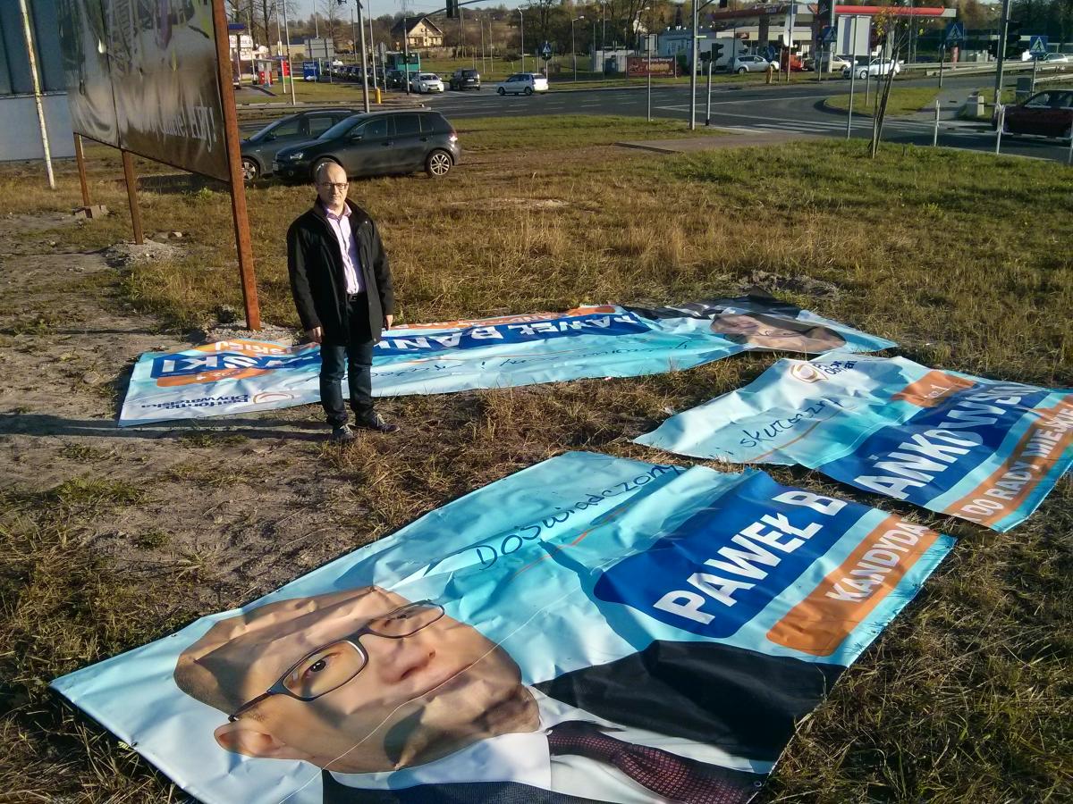 Paweł Bańkowski oczekuje reakcji na akty wandalizmu