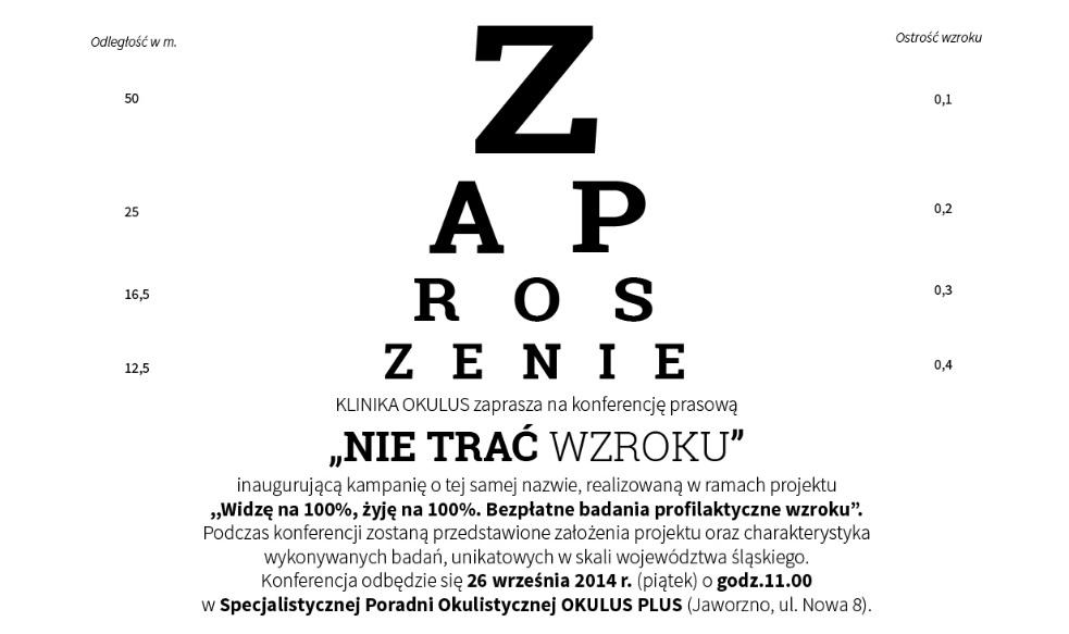 Bezpłatne badania wzroku dla osób po 40 roku życia
