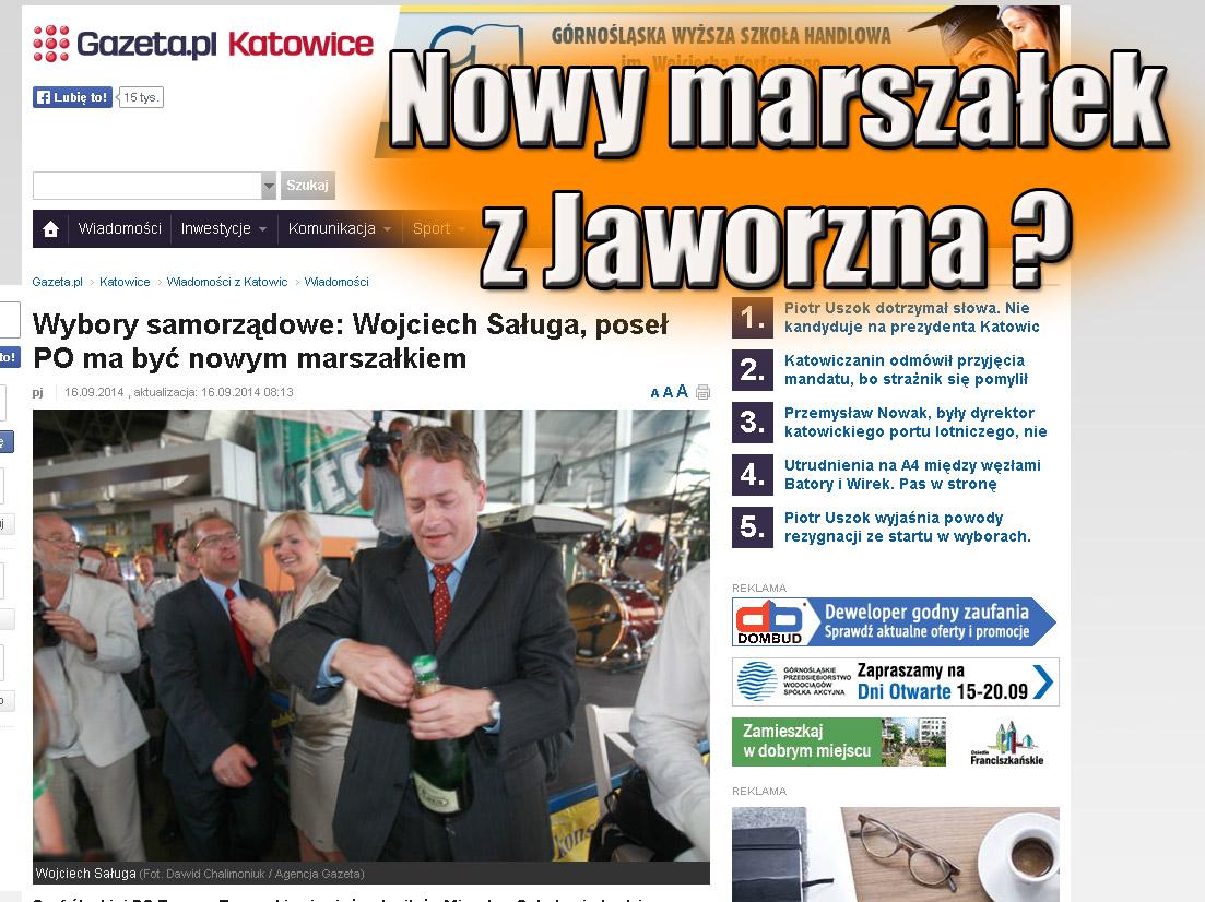 gazeta.pl: Wojciech Saługa, poseł PO ma być nowym marszałkiem