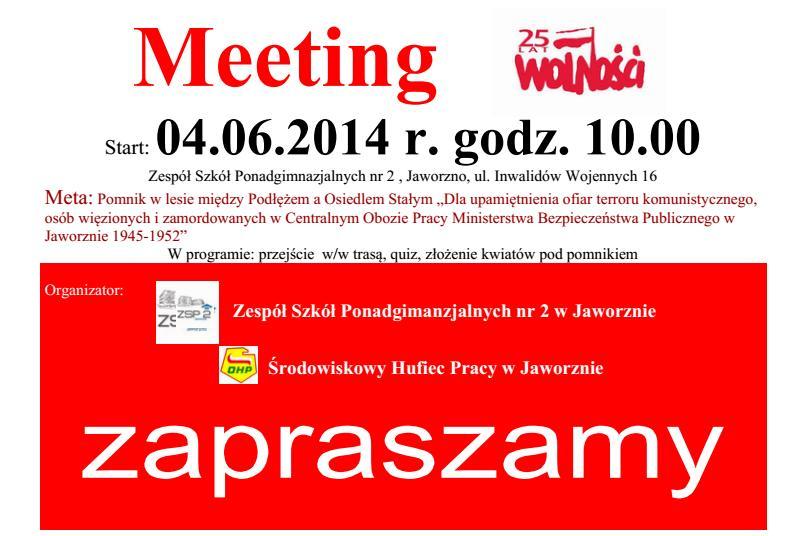 Meeting z okazji 25-lecia wolności