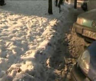 Tłoczno na chodniku