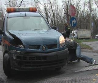 Kolizja z udziałem straży miejskiej