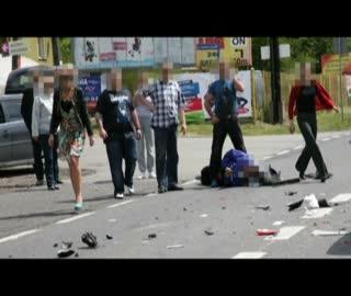 Wypadek na Krakowskiej. Motorowerzysta w szpitalu