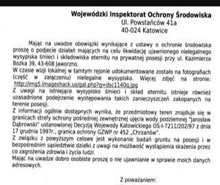 Nielegalnie składowany eternit