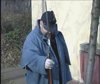 Powstańcy i żołnierz Unii w Jaworznie