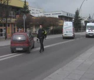 Potrącenie motorowerzysty
