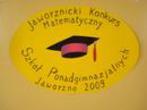 III JAWORZNICKI KONKURS MATEMATYCZNY 